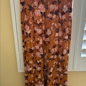 Aerie Orange Floral Pants